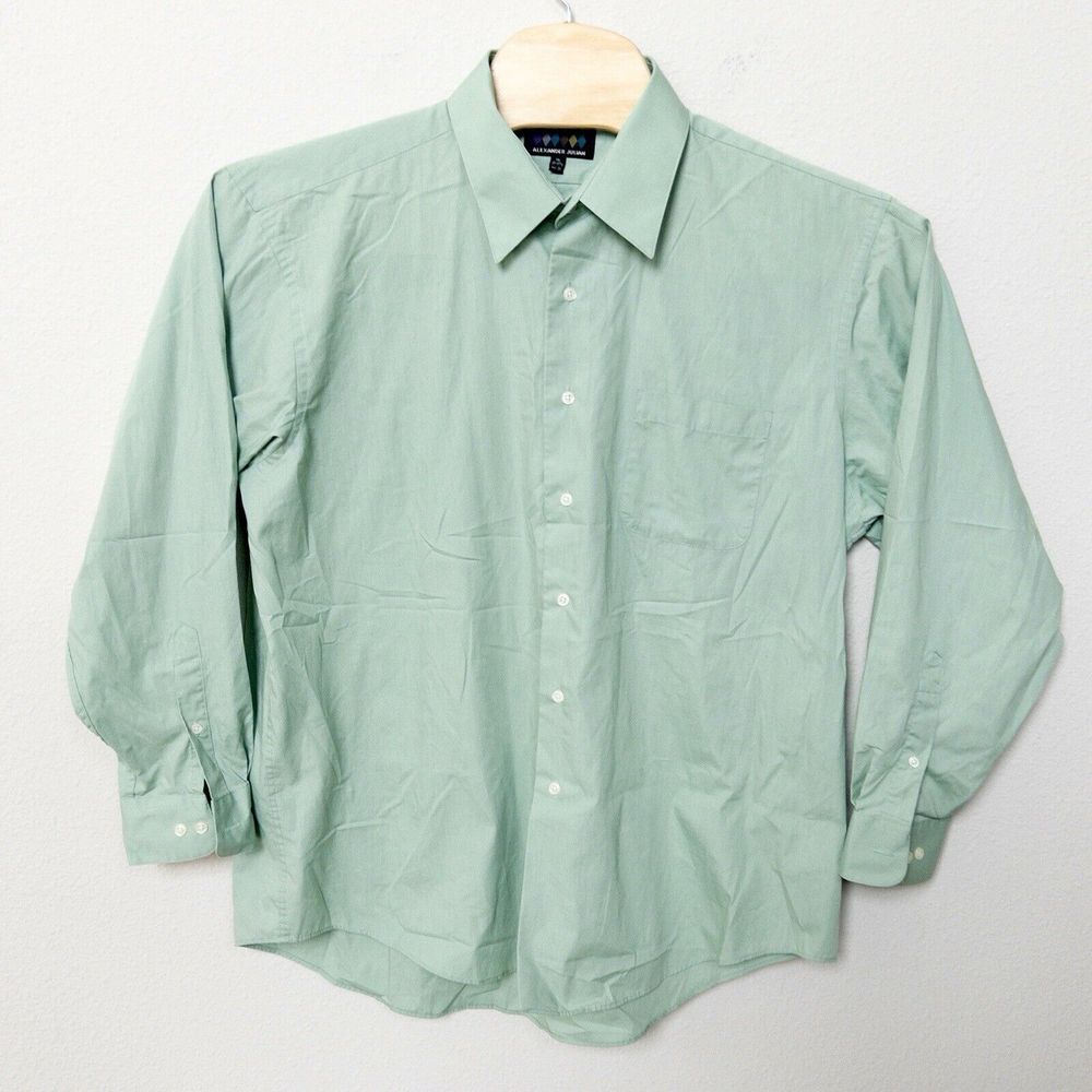 Colors‎ By Alexander Julian Dress Shirt Mens XL Mint Green